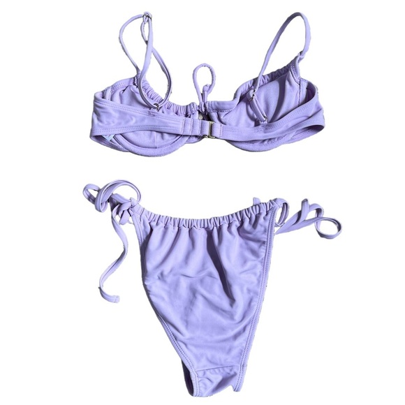 XHILARATION LAVENDER PURPLE CHEEKY STRING BIKINI SIZE SMALL - Picture 3 of 9